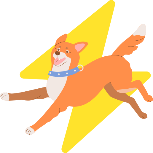 Собака с молнией