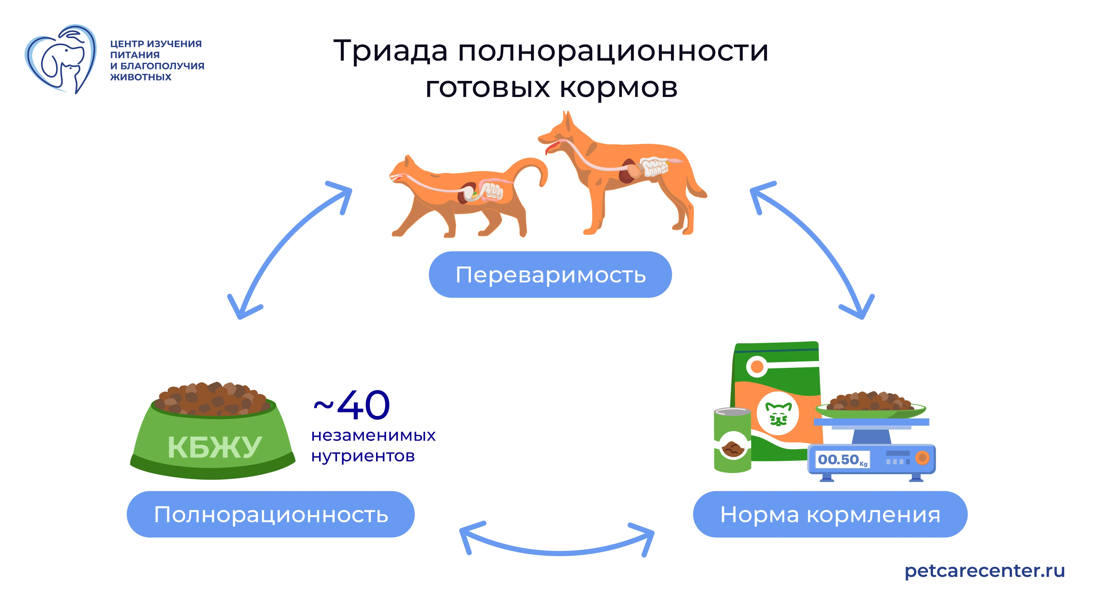 Триада полнорационности готовых кормов